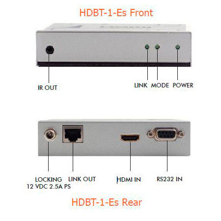 Apantac HDBT-1-Es HDMI Extender over CAT5e / CAT6 up to 70 meters at 1920x1080p