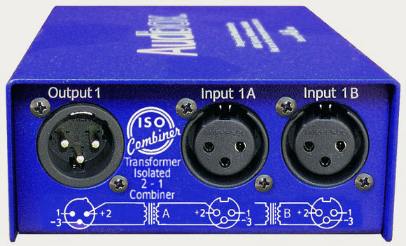 ARX IC-1 Audibox Iso Combiner Duo Transformer Two Sources Into One XLR