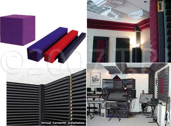 CornerFills -Cube - Studiofoam Acoustic Absorbers - (Burgundy)