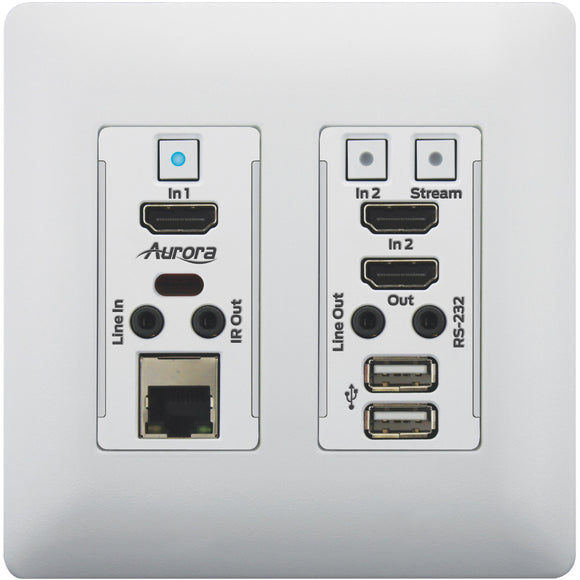 Aurora VLX-TCW2H-C 4K IP Audio/Video Distribution Wall Plate