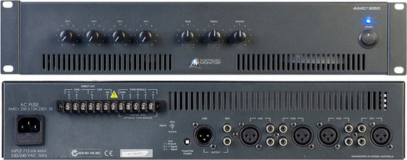 Australian Monitor AMC 250 - 250 Watt Rackmount Mixer Amplifier 2RU