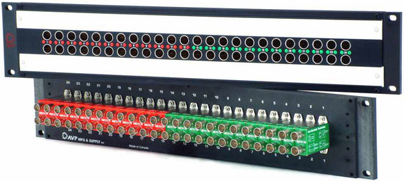 AVP AV-C224E2-AS7511 Mosaic CIS 24 Dual Jack Non-Normaled Terminating 2 RU Patchbay