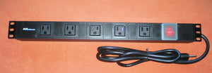 AVB Cable PC-RM-5B 5 Outlet Rack Mounted Power Distribution Unit