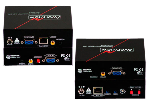 Avenview VGA-C5A-SET VGA & Audio over CAT5 Extender with RGB Delay Control