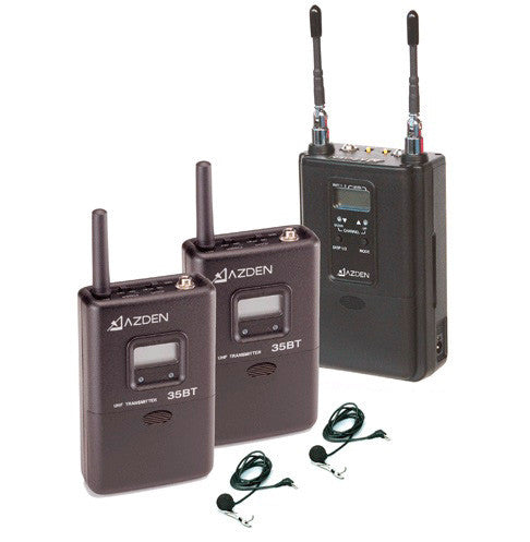 Azden 330ULT UHF Wireless Mic System With Dual Lav Mics