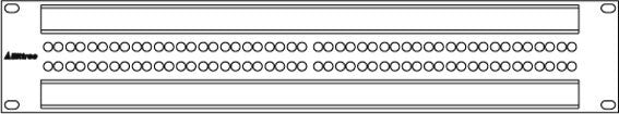 Bittree B96DC-HNOIT/E3 S2OU12B Audio Bantam (TT) Patchbay - 2x48 - 2 RU - 961 Series