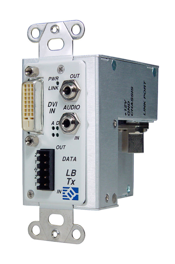 Broadata LBO-DVI-AD Link Bridge HDMI with Audio & Data Over 1 SC MM Tx/Rx Wallplate