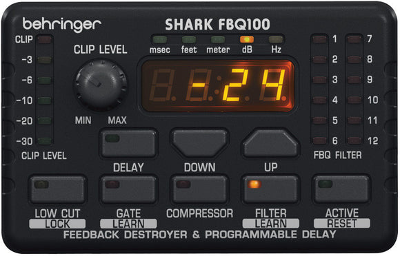 Behringer Shark FBQ100 Automatic Feedback Destroyer with Integrated Mic Preamp/ Delay/ Gate and Compressor