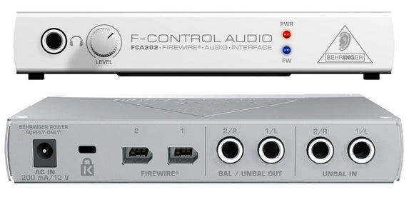 Behringer FCA202 Firewire Audio Interface With  DAW Software