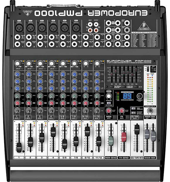 Behringer PMP1000 500W 12-Channel Powered Mixer w/Multi-FX Processor