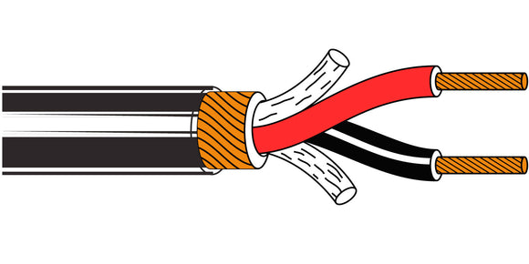 Belden 1813A Paired 2-Conductor 24 AWG Low-Impedance Cable 1000FT