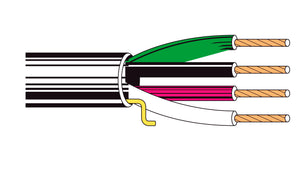 Belden 5202UP 16 AWG 4-Conductor Commercial Audio Cable 1000FT