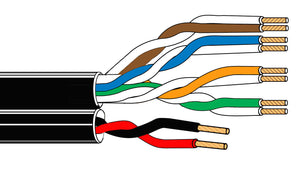 Belden 5288US 24 AWG 4-Pair Composite CCTV PTZ Cable 1000FT