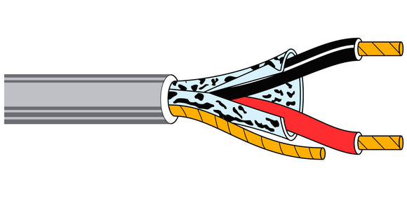 Belden 5300FE 18 AWG 2-Conductor Beldfoil Security and Commercial Audio Cable 500FT