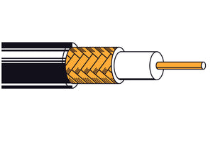 Belden 633948 18 AWG RG6 Coax Plenum Braided Shield CCTV Cable 1000FT Black.