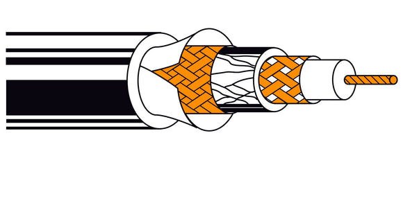 Belden 9232 RG11U 15 AWG 75 Ohm Triax Cable 500FT