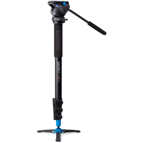 Benro A48F Video Monopod - Flip Lock Legs - S4 Head - 3 Leg Base