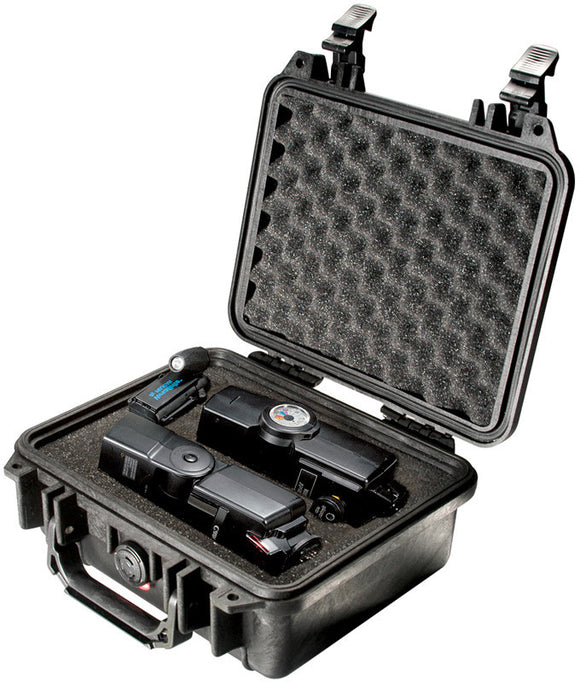 Mini S Pelican Case 10.75inL x 9.75inW x 5inD Black No Foam