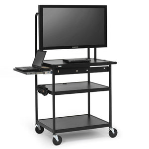 Bretford FP60MUL-E5BK Flat Panel Cart with Laptop Shelf