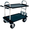 Magliner Junior Cart Modified with 8 Inch Wheels Top and Bottom Shelf