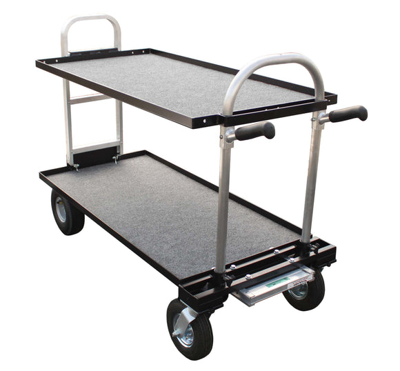 Magliner Senior Cart Modified with 8 Inch Wheels Top Middle & Bottom Shelf