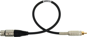 Belden Star-Quad Audio Cable XLR Female to RCA Male 50FT (Multiple Colors)