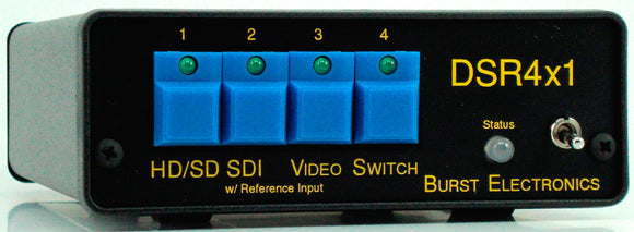 Burst DSR4X1 HD/SD SDI 4x1 Reclocking Video Switcher with Keyboard Extension