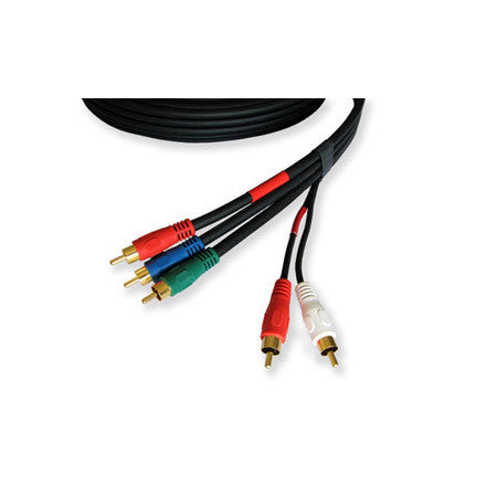 Kramer 5 RCA (M) 5 RCA (M) Cable (3 RG-59 for Component Video) 12 Ft.