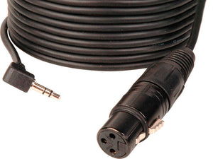 Sescom - Camera to Mic Tip/Ring Bridged Cable 6 Ft for Unbalanced Mic Inputs