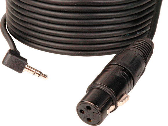 Sescom - Camera to Mic Tip/Ring Bridged Cable 3 FT for Unbalanced Mic Inputs