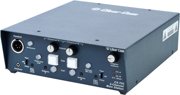 Clear Com CS-702 2-Channel Portable Headset Main Station