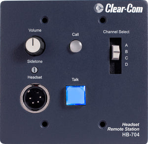 Clear-Com HB-704 Four-Channel Selectable Flush-Mount Headset Station