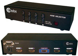 CE Labs HM41SR 4x1 HDMI Switcher with Remote