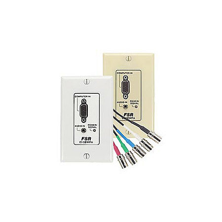 FSR CI-5BWPA-WHT Computer / Stereo Audio Decora Wall Plate Interface - White