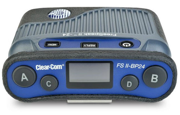 ClearCom FSII-BP24-X4-US FreeSpeak II 5-Channel Band Digital Wireless 2.4GHz Beltpack