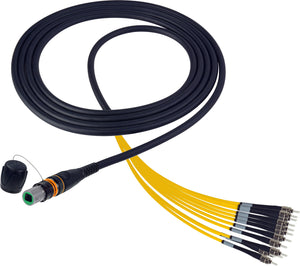 Camplex CMX-OCMTPSMST10 opticalCON MTP to ST Singlemode 12 Channel Breakout Cable - 10 Foot