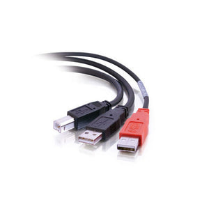 USB 2.0 One B Male to Two A Male Y-Cable 6FT