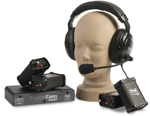 Portacom 2 Channel 4 Single Muff Headset System with Cables