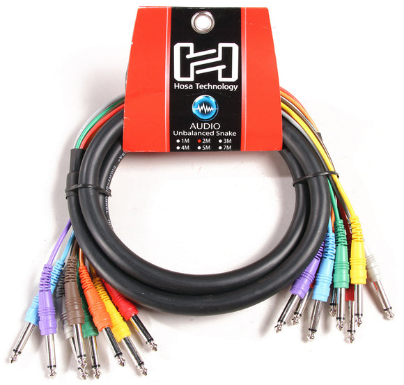 Hosa CPP-803 1/4 to 1/4 8-Channel Audio Snake Cable 3-Meter