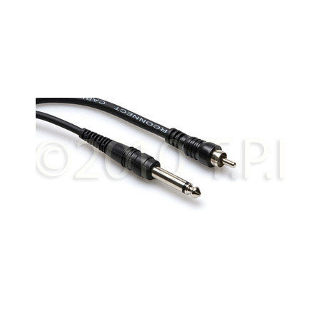 Hosa CPR-103 Unbalanced 1/4in TS to RCA Interconnect 3FT