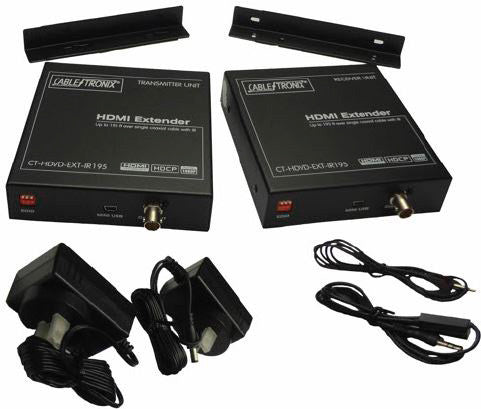 Cabletronix CT-HDVD-EXT-RG-IR195 HD Over a Single Coaxial Cable Extender Kit