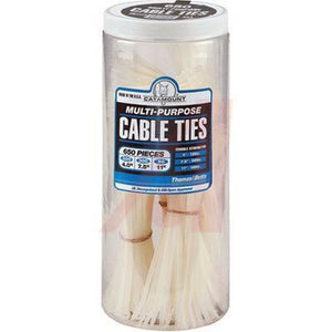 Thomas & Betts Cable Tie Mega Jar 500 Piece Black Outdoor