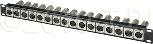 Connectronics CTX-16XFXM XLR Feedthrough 1RU Patch Panel 16-F Front / 16-M Rear