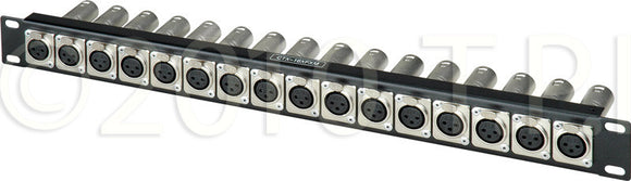 Connectronics CTX-8XFXM XLR Feed-Thru 1RU Patchbay 8-F Front/8-M Rear