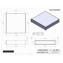 Connectronics CTX-2RU17 2 Space Rack Mount Alum Box Cabinet 19x17x3.5