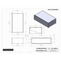 Connectronics CTX-3RU10 3 Space Rack Mount Alum Box Cabinet 19x10x5.25