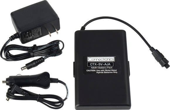 Connectronics 5VDC 2.5A Hour Battery Pack with AJA Conxall power connector