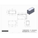 Connectronics CTX-MC-28A  Alum Project Box Cabinet 4 X 10 X 6