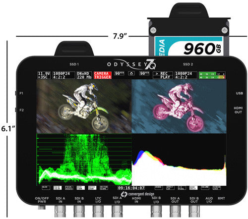 Convergent Design Odyssey7Q 4x2 HD/3G-SDI Monitor/Recorder