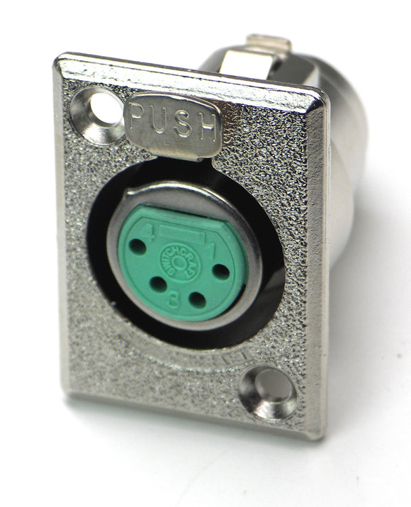 Switchcraft D4M XLR Male 4-Pin Chassis Mount Connector